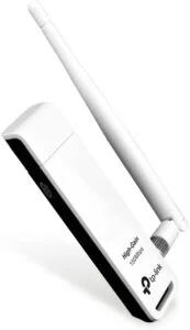 TP-Link TL-WN722N, Adaptador de rojo USB WPS, 150 MBps, antena desmontable de 4 dBi, versión 2.0 , N150, Blanco