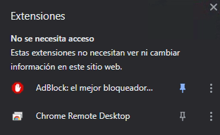Abrir extension de chrome desktop