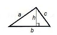 formula para sacar el área de un triángulo