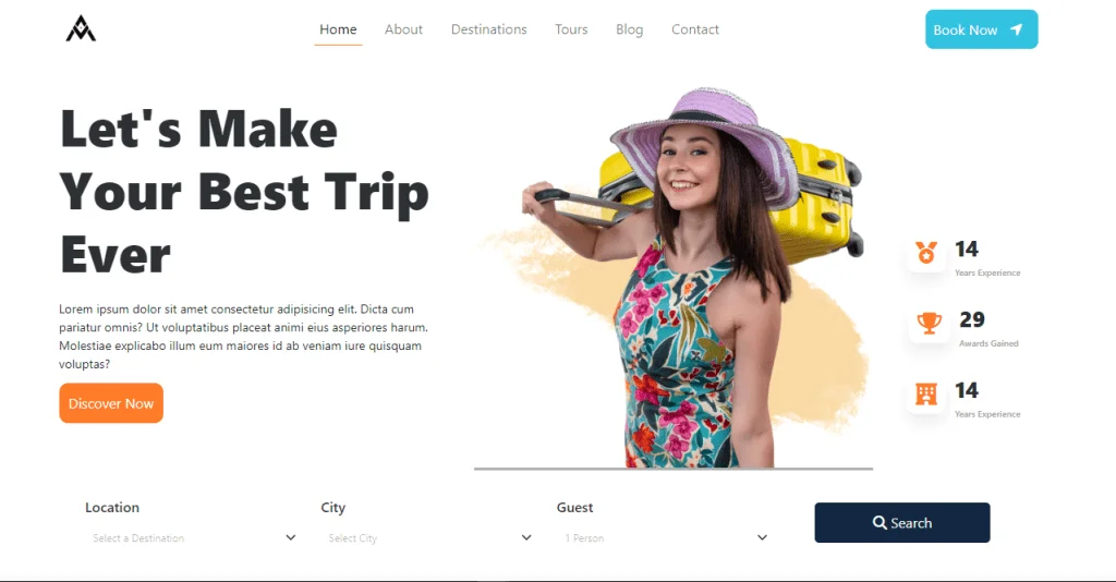 Free Template travel bootstrap